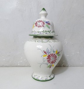 vintage ceramic apothecary jar herbalist
