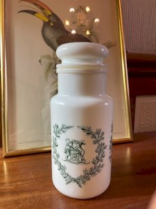 Vintage opaline apothecary jar