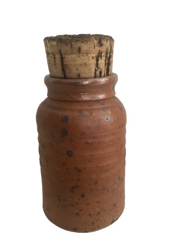 pot en  grès pyrité  poterie corse Oletta artisanat céramique artisanal vintage