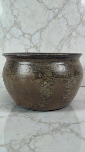 Pot en grès signé Anne Marie Sybesma Alias MIEP La Borne