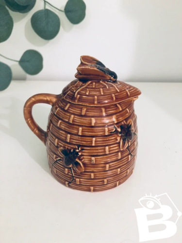 Pot miel vintage barbotine