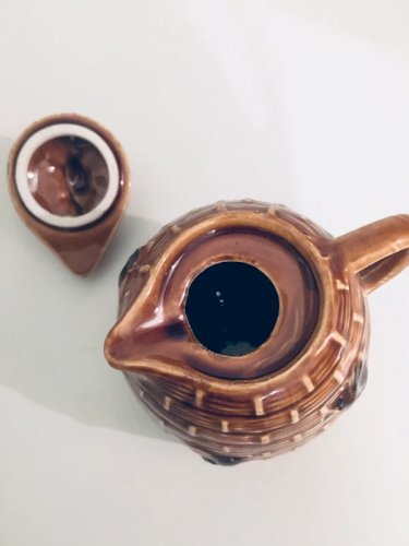 Pot miel vintage barbotine