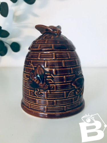 Pot miel vintage barbotine