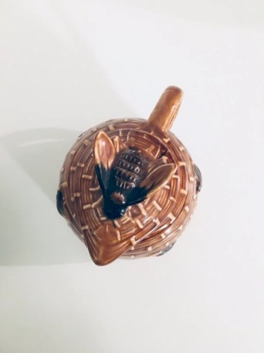 Pot miel vintage barbotine