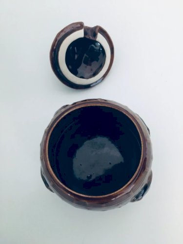 Pot miel vintage barbotine