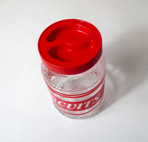 pot pour épicerie vintage bocal à biscuits sérigraphié 1,5L