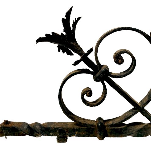 Potence d'enseigne ou de lanterne en fer forgé du XVIII siècle