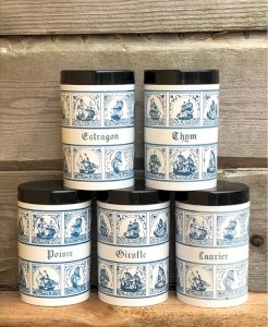 Pots à épices rétro vintage Ariel