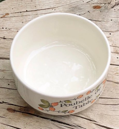 Poubelle de table en faïence de GIEN