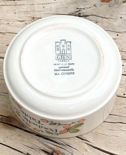 Poubelle de table en faïence de GIEN