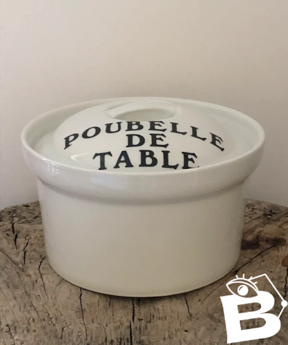 Poubelle de table en porcelaine Apilco