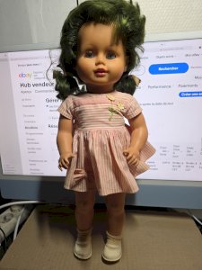 Poupée Schildkrot  a la Tortue- bruiteur - 45 cm env