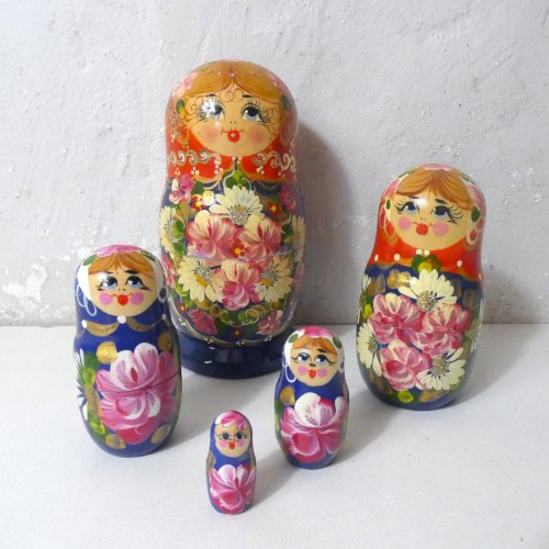 poupées russes vintage Folk Art Matriochka complet TBE