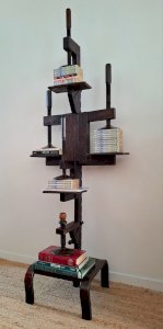 Antique bookbinding press, printing workshop furniture