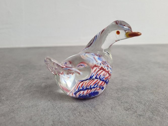 PRESSE PAPIER EN MURANO SULFURE OISEAU N° 2