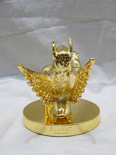 -PRESSE PAPIER OBJET PROMOTIONNEL MAISON COGNAC PLANAT doré Emballage origine  D