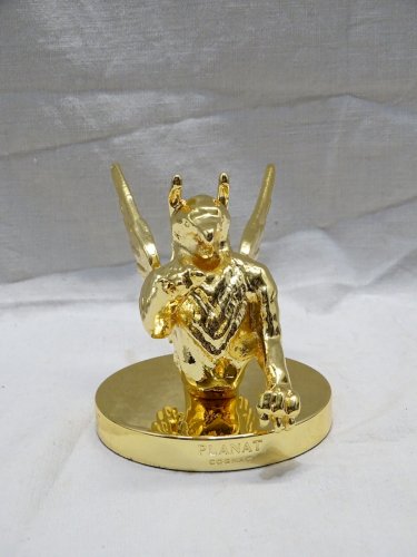 -PRESSE PAPIER OBJET PROMOTIONNEL MAISON COGNAC PLANAT doré Emballage origine  D