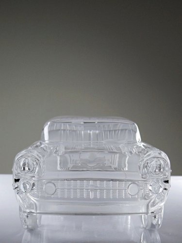 Presse papier vintage grosse voiture Chevrolet Bel Air 1957 en cristal