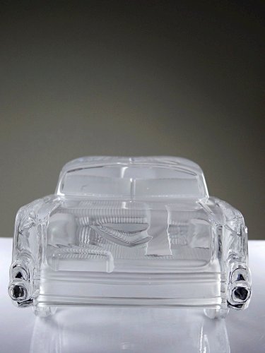 Presse papier vintage grosse voiture Chevrolet Bel Air 1957 en cristal