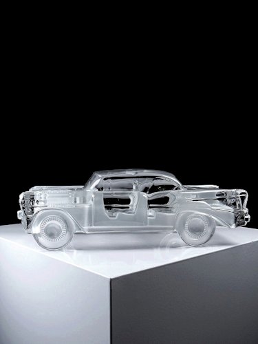 Presse papier vintage grosse voiture Chevrolet Bel Air 1957 en cristal