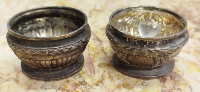 PROIVIERE and SALT SHAKER Silver Risler and Vachette PARIS RV Silverware 5VitC 19/12