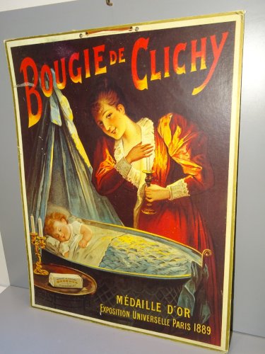 -PUBLICITE SUR CARTON BOUGIE DE CLICHY BERNARD CARANT PARIS MEDAILLE D'OR 1889 D