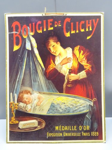 -PUBLICITE SUR CARTON BOUGIE DE CLICHY BERNARD CARANT PARIS MEDAILLE D'OR 1889 D