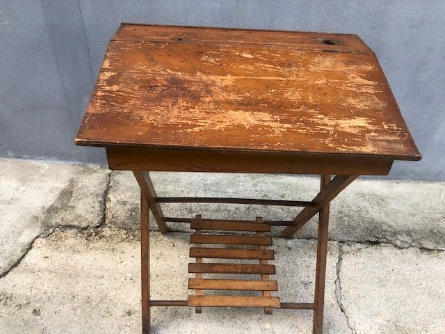 pupitre d'écolier  vintage