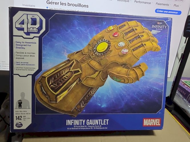 puzzle 3D  INFINITY GAUNTLET  MARVEL ,neuf boite