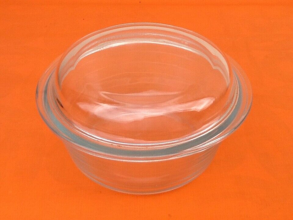 Cocotte Ronde Pyrex Bleue Avec Couvercle En Verre, Made In France, Très Bon état