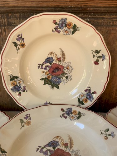 Quatre assiettes Sarreguemines Agreste