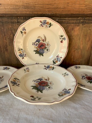 Quatre assiettes Sarreguemines Agreste