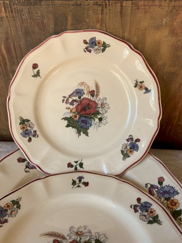 Quatre assiettes Sarreguemines Agreste