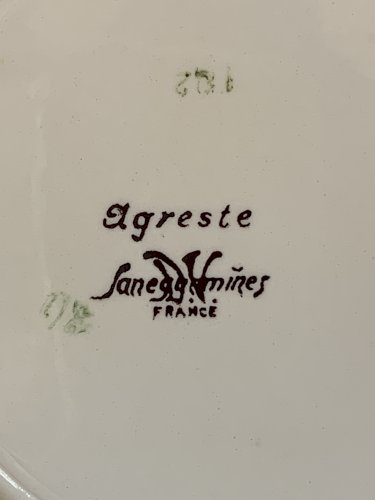 Quatre assiettes Sarreguemines Agreste