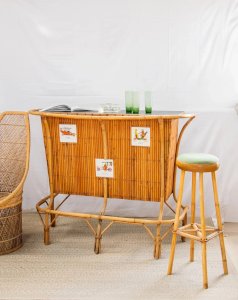 Quentin, le bar en rotin noir N°32