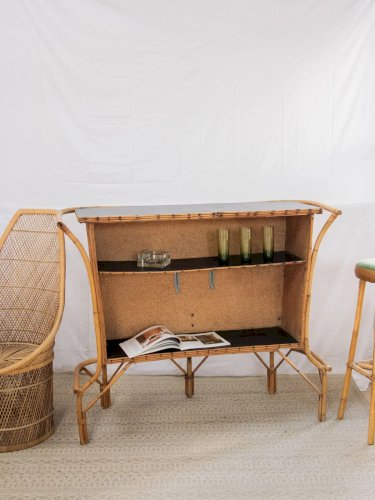 Quentin, le bar en rotin noir N°32