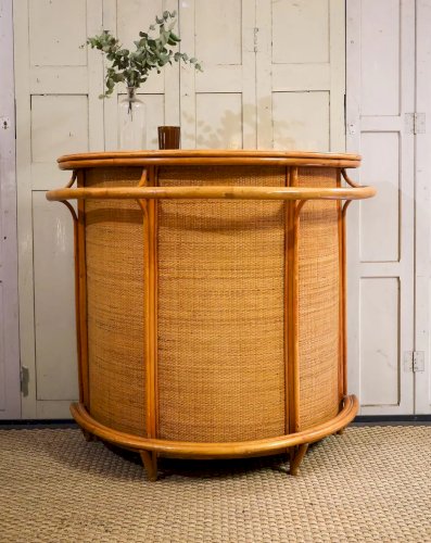 Quentin, le grand bar en rotin clair N°41