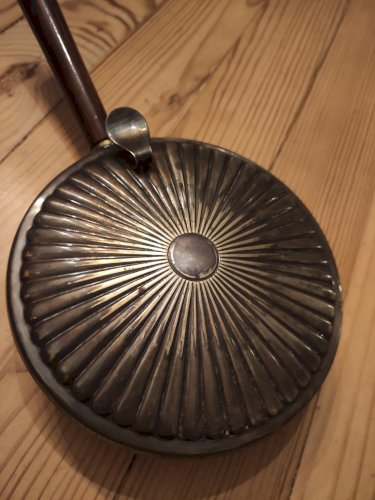 Ramasse-miettes Vintage BOSSI Italy - Métal Argenté & Bois - années 50/60