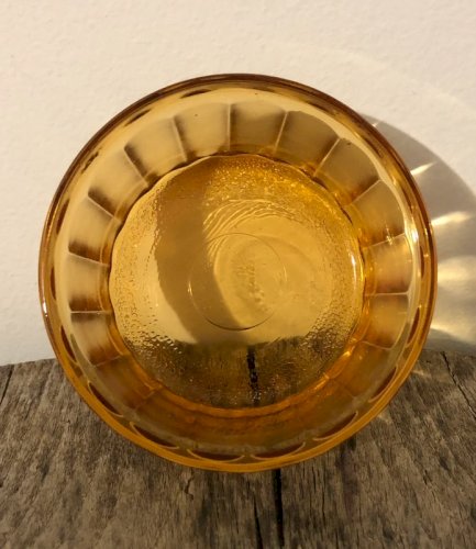 Ramequins rétro vintage en verre ambré Vereco