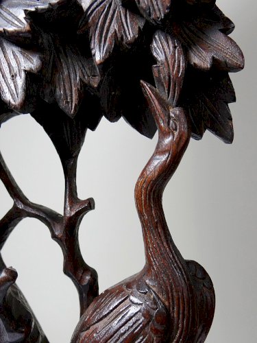 rand panneau paravent de table dAsie XIXe bois de rose sculpté