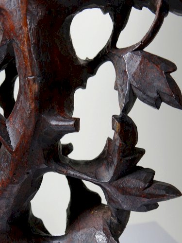 rand panneau paravent de table dAsie XIXe bois de rose sculpté