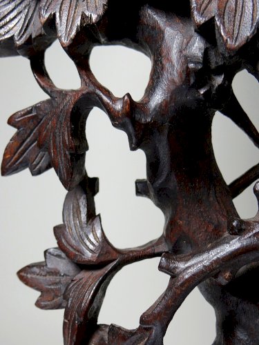 rand panneau paravent de table dAsie XIXe bois de rose sculpté