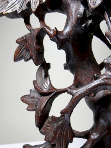rand panneau paravent de table dAsie XIXe bois de rose sculpté
