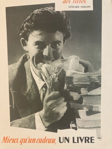 Rare Affiche Originale De Lucien Lorelle Gérard Philippe Livre Ancien