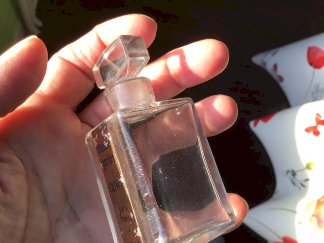 RARE ancien flacon à parfum  Carven Chasse gardée paris france 1950 étiquette 