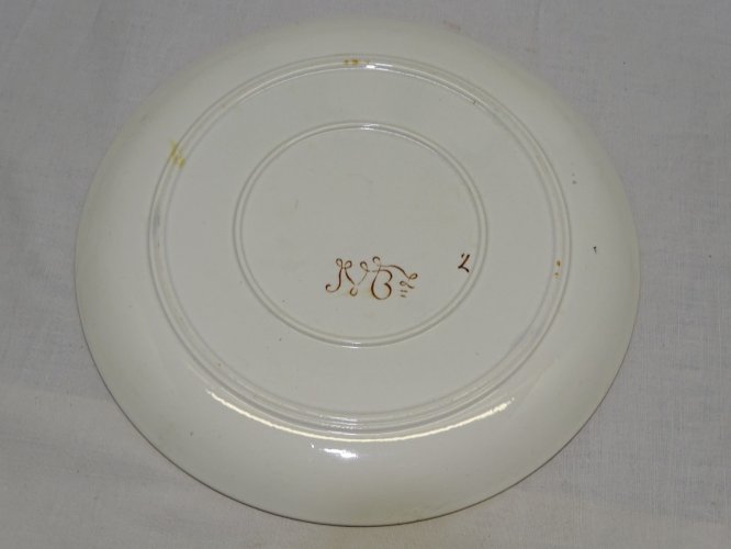 -RARE ASSIETTE CERAMIQUE BORDEAUX J. VIEILLARD d'après HOKUSAI fin XIX SOURIS