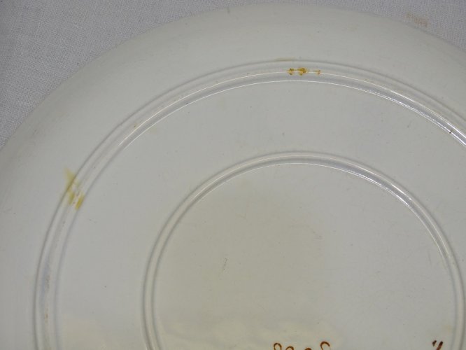-RARE ASSIETTE CERAMIQUE BORDEAUX J. VIEILLARD d'après HOKUSAI fin XIX SOURIS