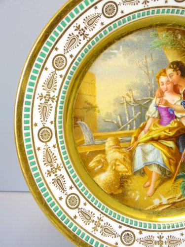 -RARE ASSIETTE PORCELAINE MANUFACTURE IMPERIALE de SAINT PETERSBOURG 1825/1855 D