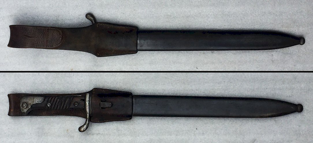 RARE BAÏONNETTE PRUSSIENNE M1898 AVEC SCIE E.W.HOLLER SOLINGEN 1915 ORIGINAL