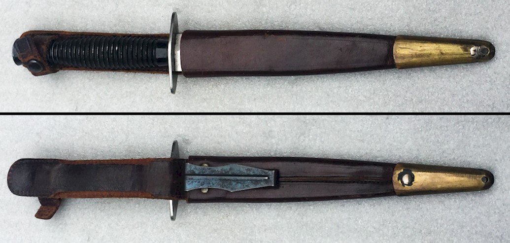 RARE & BEAU COUTEAU POIGNARD PARA FRANCAIS - SUPER NOGENT - GUERRE D'ALGÉRIE - ORIGINAL